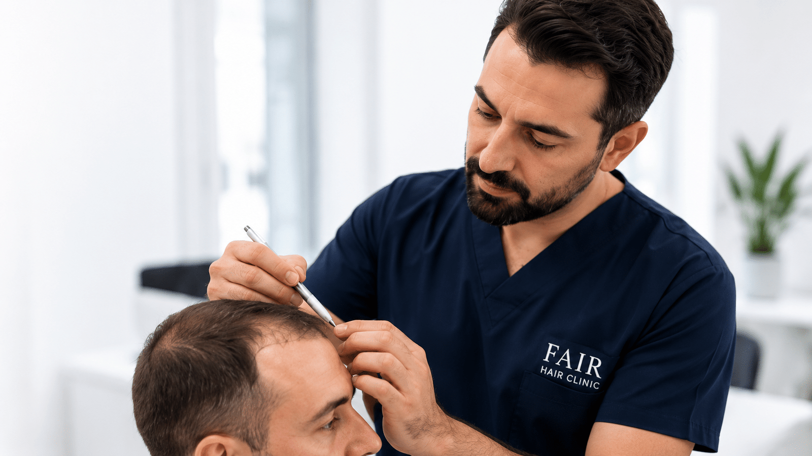 Hair restoration consultation